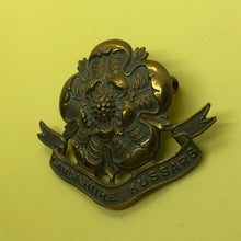 Load image into Gallery viewer, Original WW1 British Army Lancashire Hussars Cap Badge - The Militaria Shop