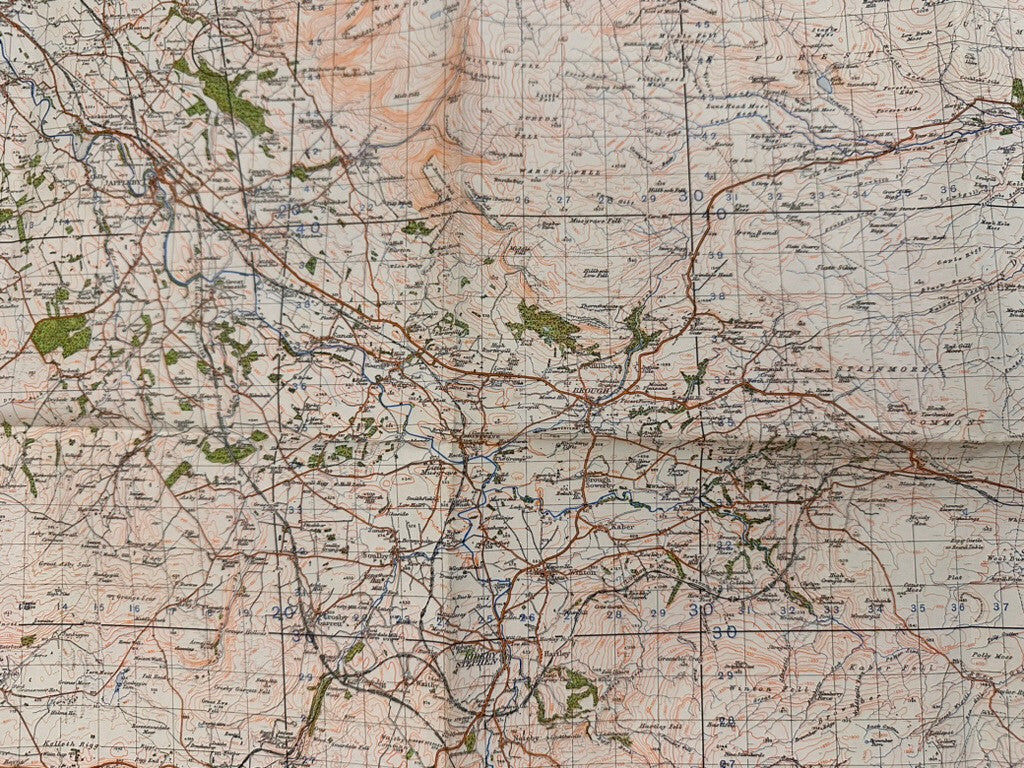 Original WW2 British Army GSGS OS Map of England - Kirkby Stephen & Appleby - The Militaria Shop
