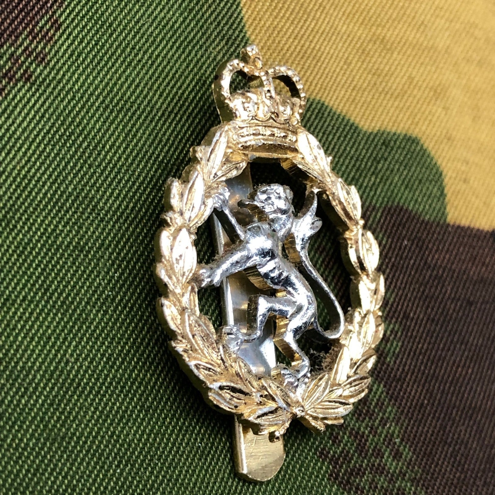 Original British Staybrite Army Cap Badge - Women's Royal Army Corps - The Militaria Shop