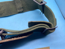 Lade das Bild in den Galerie-Viewer, Original Army Belt - Canvas and Leather - Approximately Size 32" Waist - The Militaria Shop