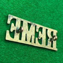 Load image into Gallery viewer, Original WW2 British Army Brass Shoulder Title - REME Engineers - The Militaria Shop