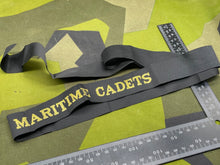 Lade das Bild in den Galerie-Viewer, Original British Royal Navy Cap Tally for Maritime Cadets - The Militaria Shop