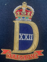 Load image into Gallery viewer, British Army Bullion Embroidered Blazer Badge - 22nd Dragoons - The Militaria Shop
