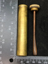 Load image into Gallery viewer, Original WW1 British Army SMLE Enfield Brass Oil Bottle - H.J&S Maker Marked - The Militaria Shop