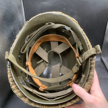 Charger l'image dans la galerie, Genuine Dutch Army M53 Euroclone of WW2 US M1 Camouflaged Helmet & Liner Set - The Militaria Shop