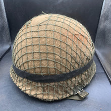 Charger l'image dans la galerie, Genuine Dutch Army M53 Euroclone of WW2 US M1 Camouflaged Helmet & Liner Set - The Militaria Shop