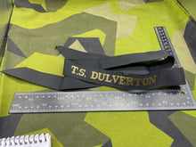 Lade das Bild in den Galerie-Viewer, Genuine British Royal Navy - TS Dulverton Cap Tally -- Full Length - The Militaria Shop