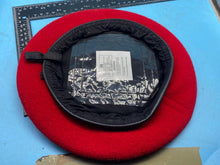 Load image into Gallery viewer, Original British Army Red Beret - Wool Knitted Scarlet - Size 55 - The Militaria Shop