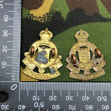 Load image into Gallery viewer, Original WW2 British Army Collar Badges - Royal Army Ordnance Corps RAOC - The Militaria Shop
