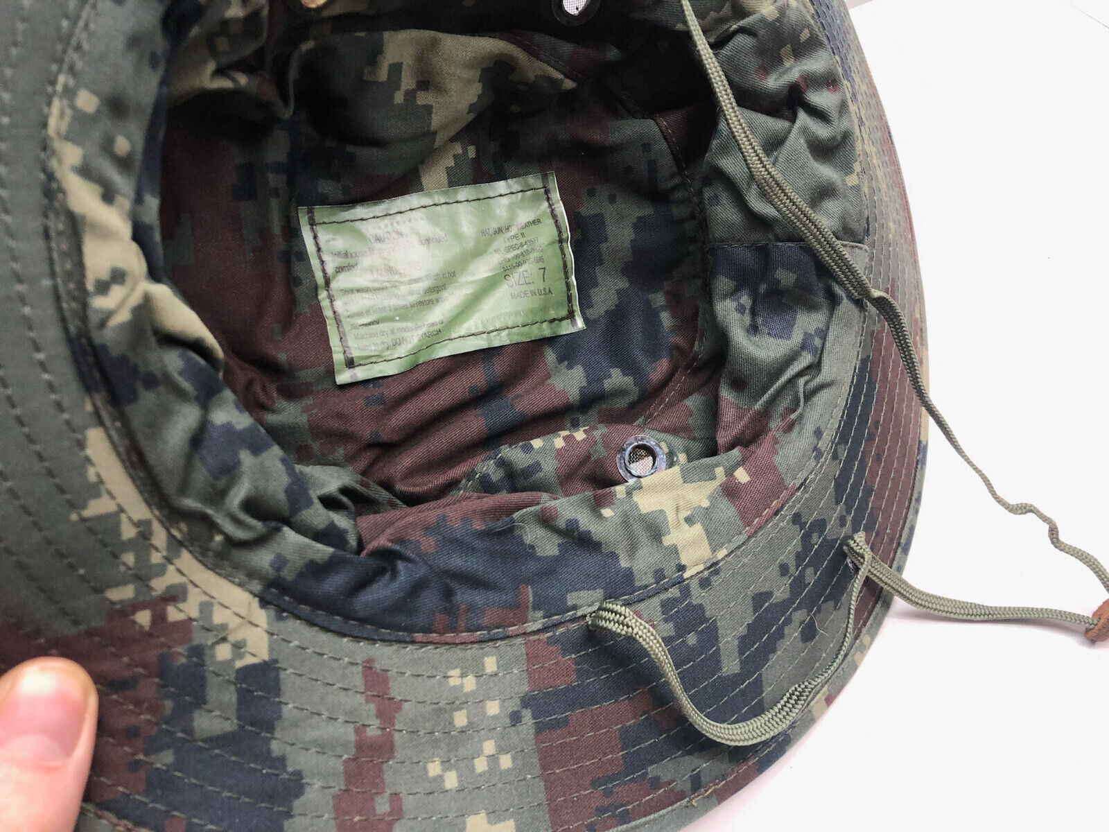 Genuine US Army Digital Jungle Camouflage Boonie Sun Hat Type II - Size 7 - The Militaria Shop