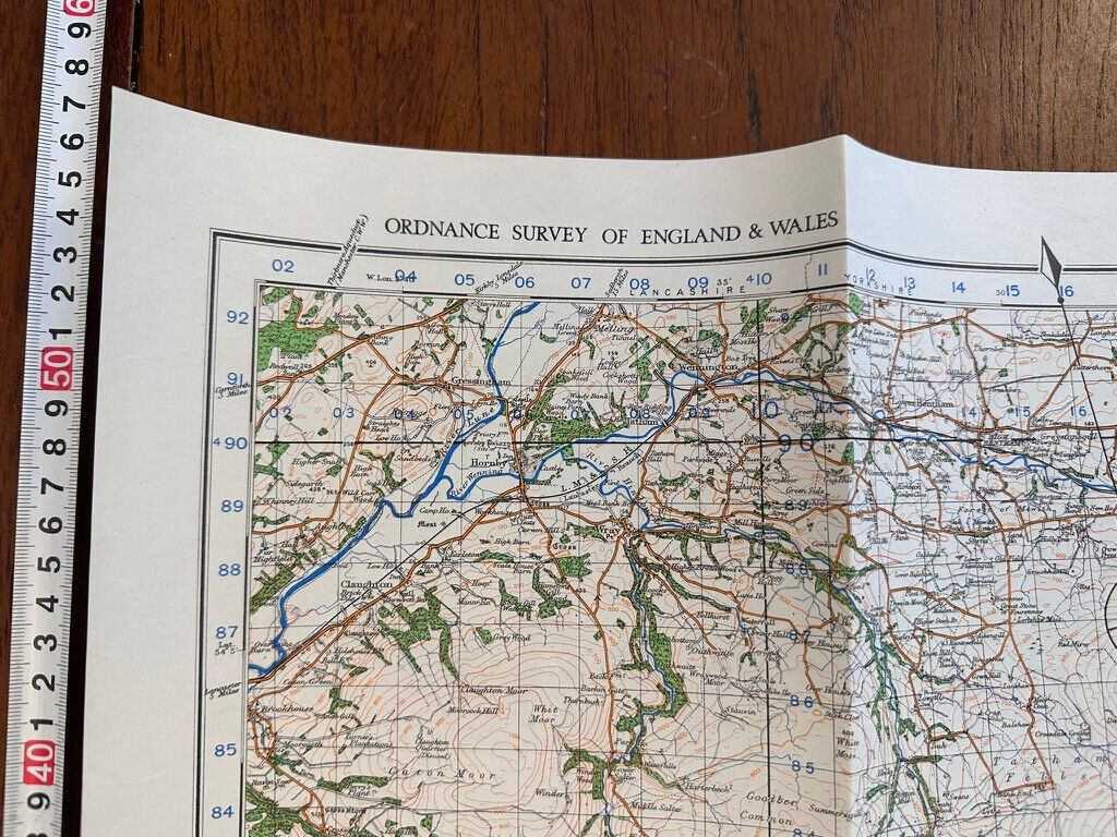 Original WW2 British Army GSGS OS Map of England & Wales - Ribblesdale - The Militaria Shop