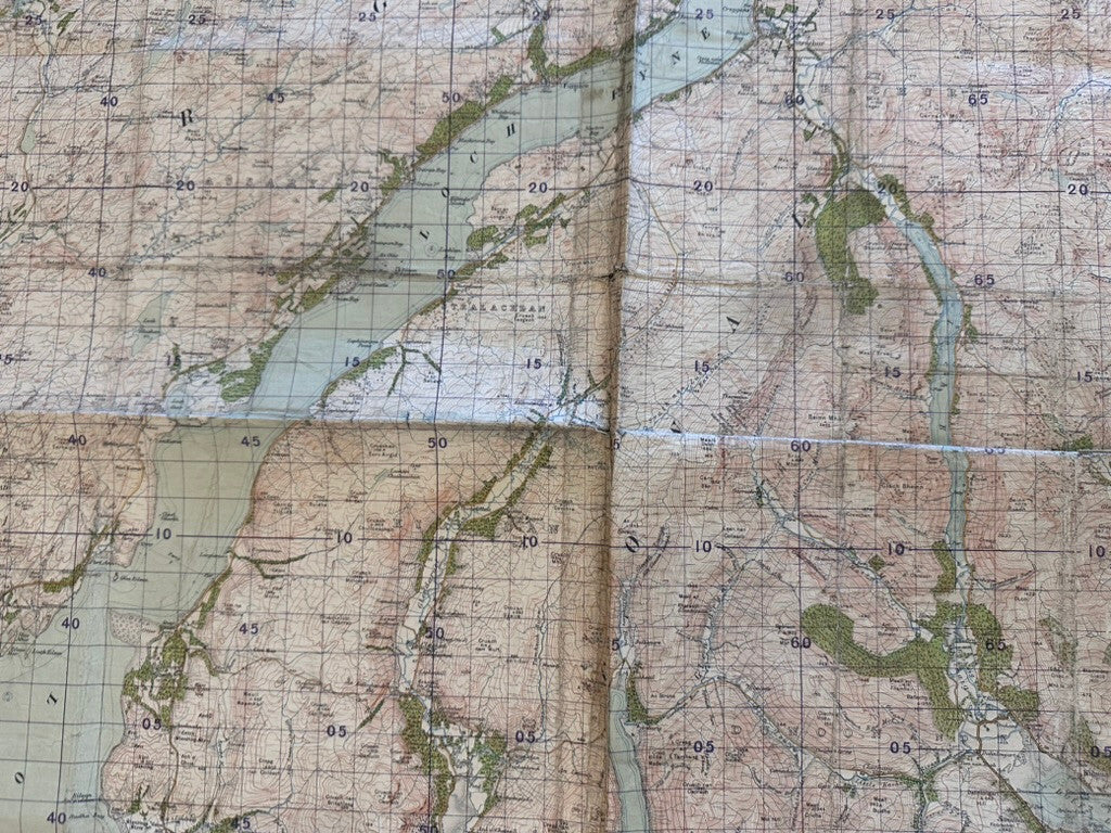 Original WW2 British Army GSGS Map of Scotland - Dunoon & Loch Fyne - The Militaria Shop