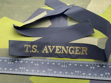 Load image into Gallery viewer, Genuine British Royal Navy - TS Avenger Cap Tally - Full Length - The Militaria Shop