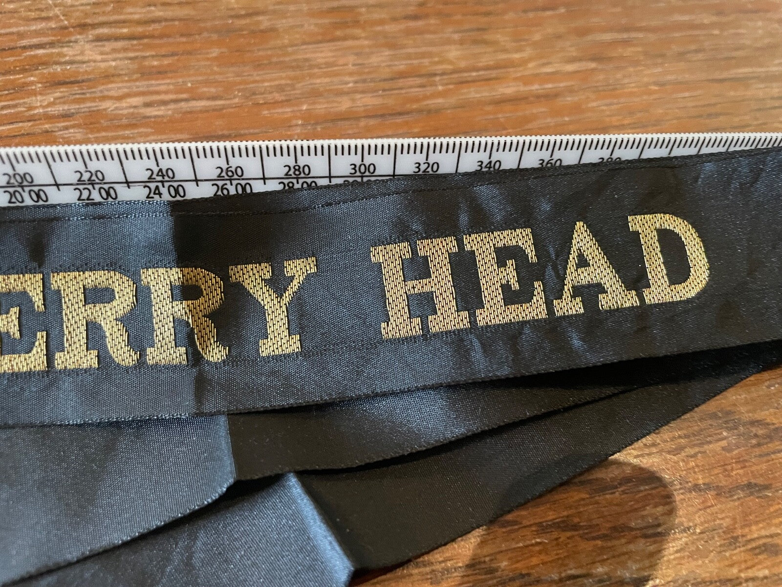 Genuine British Royal Navy HMS Berry Head Cap Tally - Full Length - Mint - The Militaria Shop