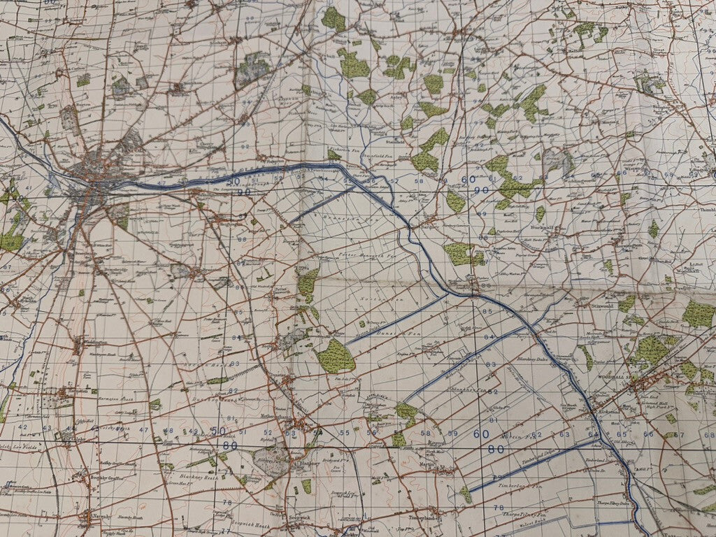 Original WW2 British Army GSGS OS Map England - Lincoln - The Militaria Shop