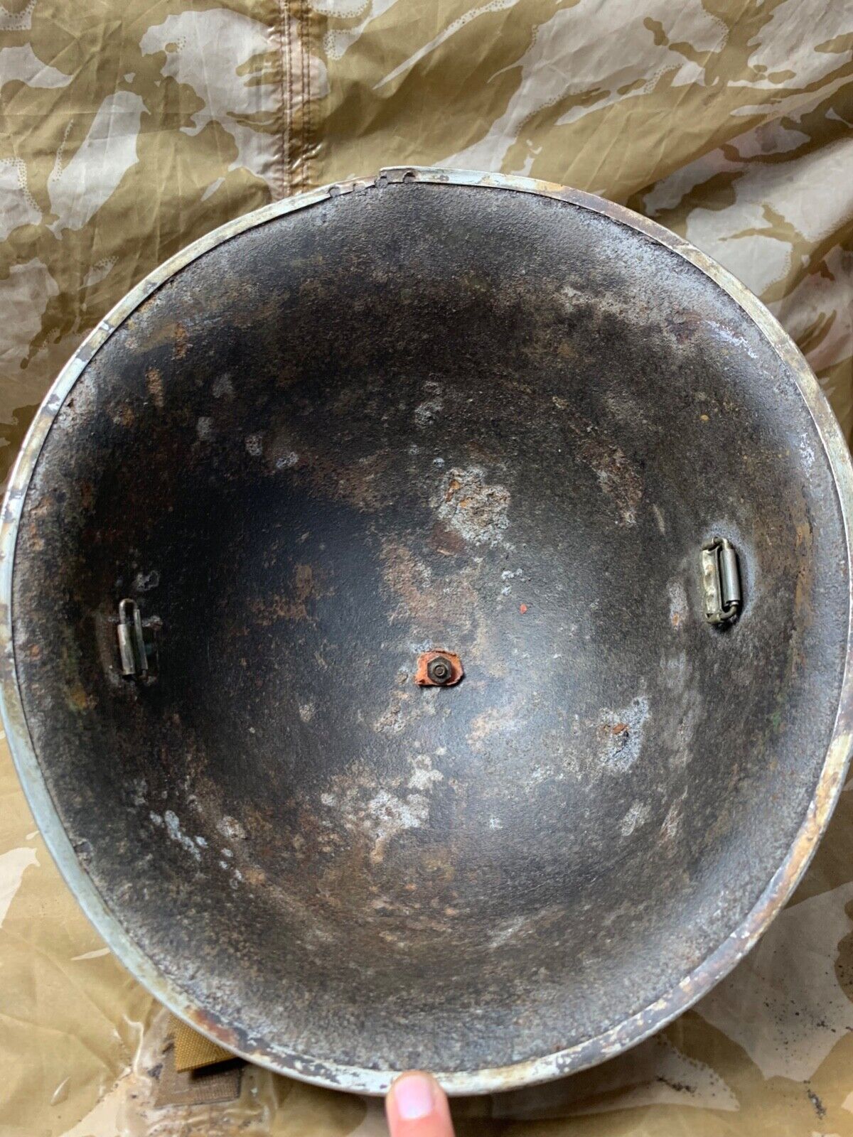 WW2 Mk3 High Rivet Turtle - British / Canadian Army Helmet - Nice Original - The Militaria Shop