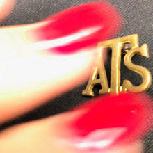 Load image into Gallery viewer, Original WW2 British Army Brass Shoulder Title ATS Auxiliary Territorial Service - The Militaria Shop