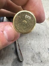 Load image into Gallery viewer, Original WW1 British Army SMLE Enfield Brass Oil Bottle - EFD - The Militaria Shop