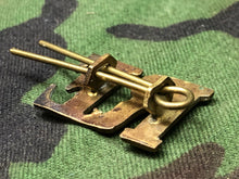 Load image into Gallery viewer, Original WW2 British Army Brass Shoulder Title - RE - Royal Engineers - The Militaria Shop