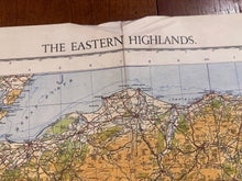 Load image into Gallery viewer, Original WW2 British Army RAF Navy Base Map of Scotland - The Eastern Highlands - The Militaria Shop