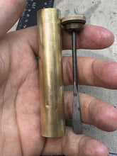 Load image into Gallery viewer, Original WW1 British Army SMLE Enfield Brass Oil Bottle - EFD - The Militaria Shop