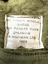Load image into Gallery viewer, Original British Army OD Green Middle Parka Hood - Size Large - New Old Stock - The Militaria Shop