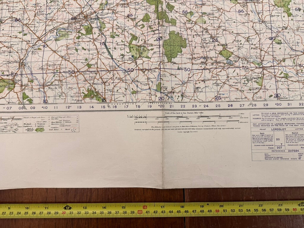 Original WW2 British Army GSGS OS Map of Great Britain - Stoke on Trent - The Militaria Shop