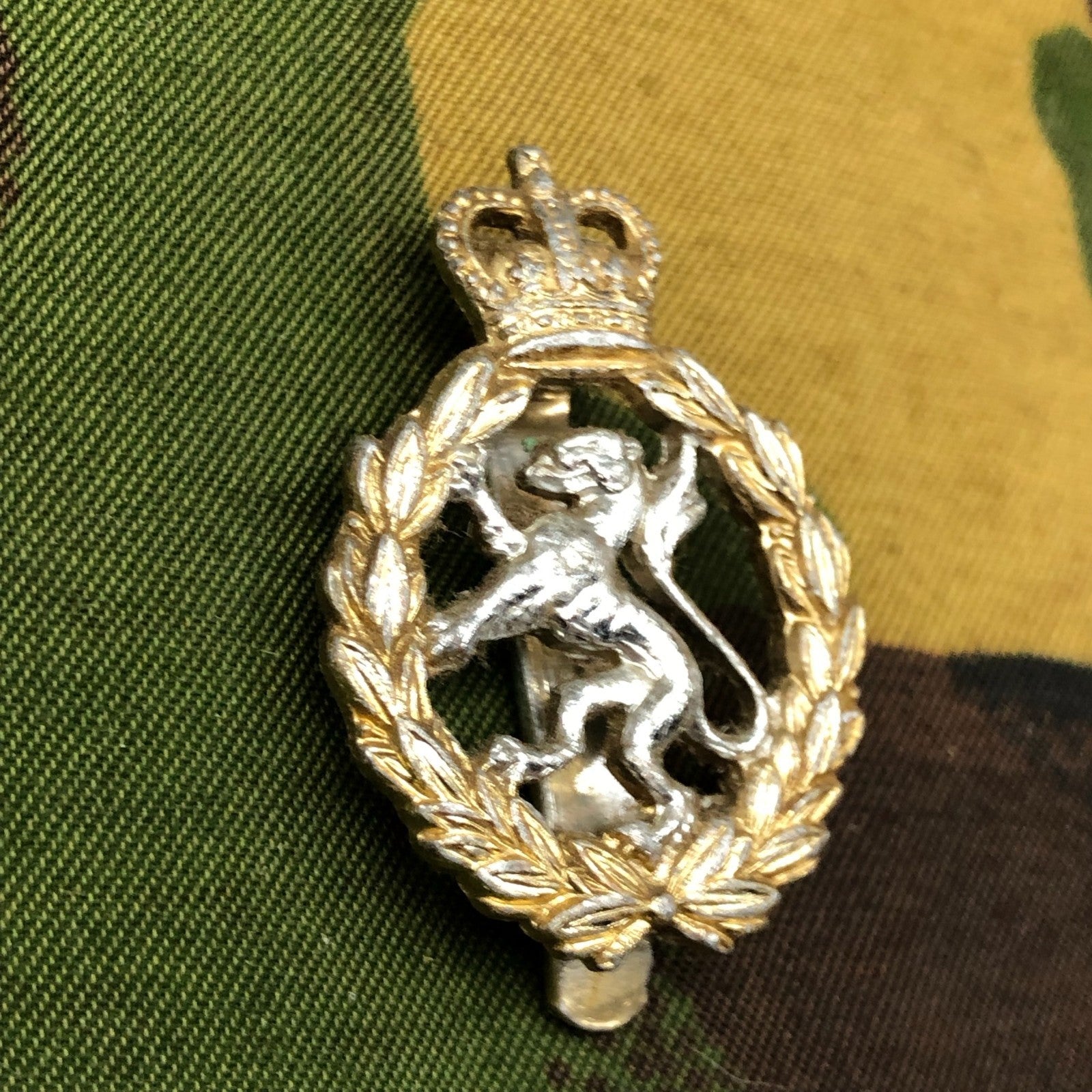 Original British Staybrite Army Cap Badge - Women's Royal Army Corps - The Militaria Shop