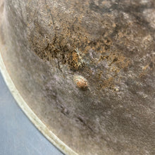 Load image into Gallery viewer, Original British/Canadian Army WW2 Mk3 Turtle High Rivet Combat Steel Helmet - The Militaria Shop