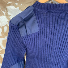 Lade das Bild in den Galerie-Viewer, Genuine British RAF Royal Navy Blue Wool V-Neck Pullover Jersey - 94cm Chest - The Militaria Shop