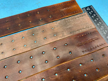 Lade das Bild in den Galerie-Viewer, WW2 German Army belt leather fastening strip. Black Leather Reproduction - The Militaria Shop