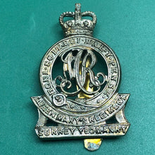 Load image into Gallery viewer, Genuine British Army Cap Badge - Queen Mary's Regiment Surrey Yeomanry - The Militaria Shop