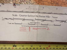 Load image into Gallery viewer, Original WW2 British Army RAF Navy Base Map of England - The Border of Scotland - The Militaria Shop