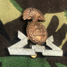 Load image into Gallery viewer, Original WW2 British Army Cap Badge - The Lancashire Fusiliers - The Militaria Shop