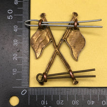 Load image into Gallery viewer, Original WW2 British Army Brass Signallers Flag Sleeve Badge - The Militaria Shop
