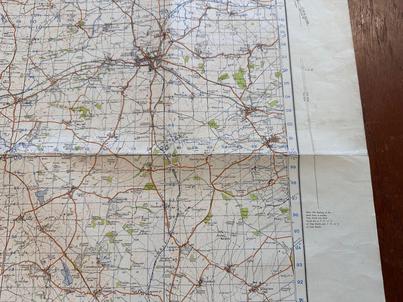 Original WW2 British Army OS Map of Great Britain - Rugby - The Militaria Shop