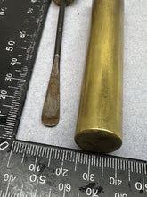 Load image into Gallery viewer, Original WW1 British Army SMLE Enfield Brass Oil Bottle - H.J&S - The Militaria Shop