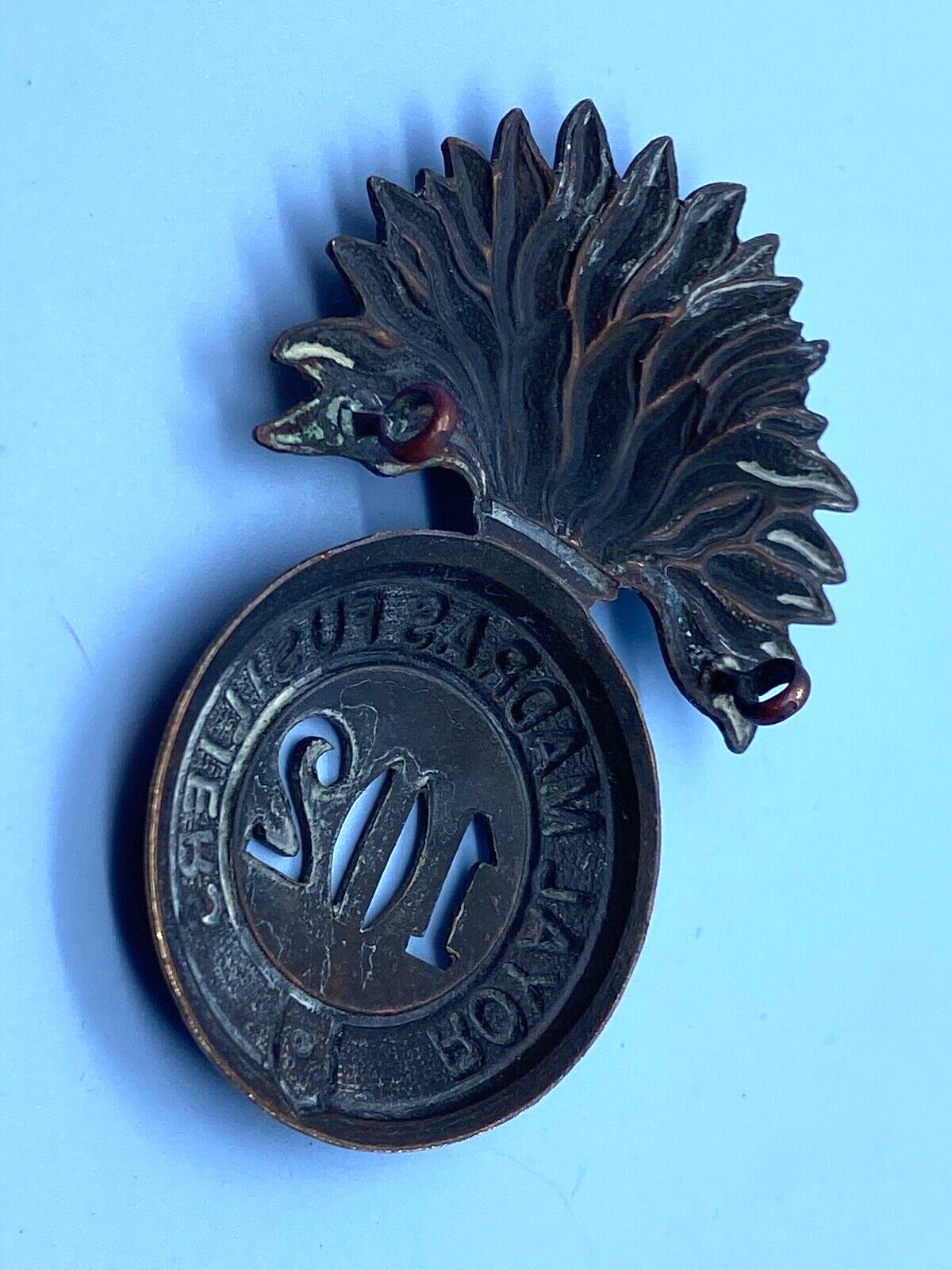 Original British Indian Army 102nd Battalion - Royal Madras Fusiliers Badge - The Militaria Shop