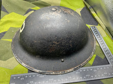 Load image into Gallery viewer, Original WW2 British Home Front Rescue Helmet with Liner & Chinstrap - The Militaria Shop