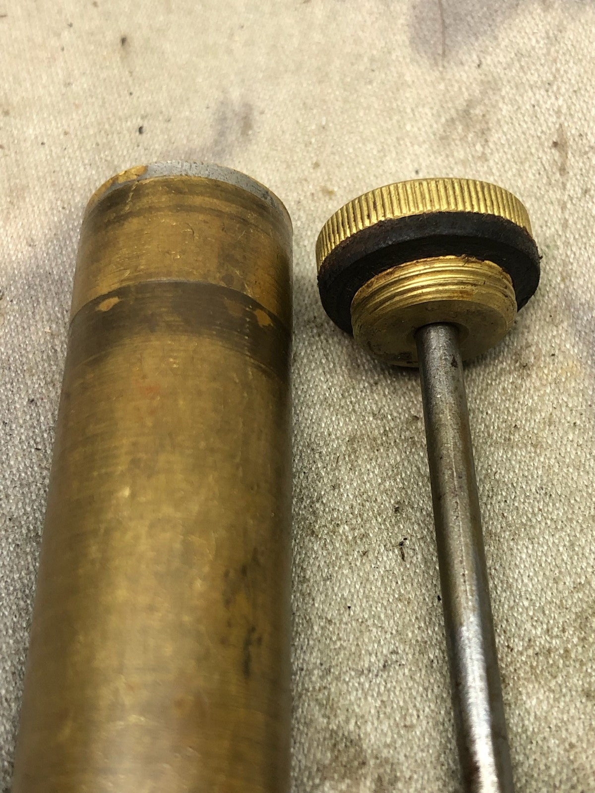 Original WW1 British Army SMLE Enfield Brass Oil Bottle - WD Marked - The Militaria Shop