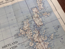 Load image into Gallery viewer, Original WW2 British Army RAF Navy Base Map of Scotland Shetland/Orkney Islands - The Militaria Shop
