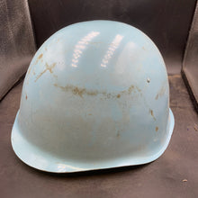 Load image into Gallery viewer, Original Cold War era Czech Army VZ 53-80 Type United Nations UN Blue Helmet - The Militaria Shop