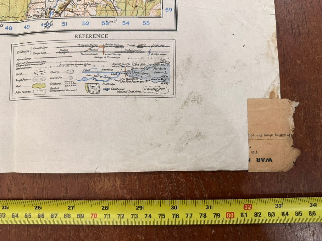 Original WW2 British Army GSGS OS Map of England - Chatham & Maidstone - The Militaria Shop