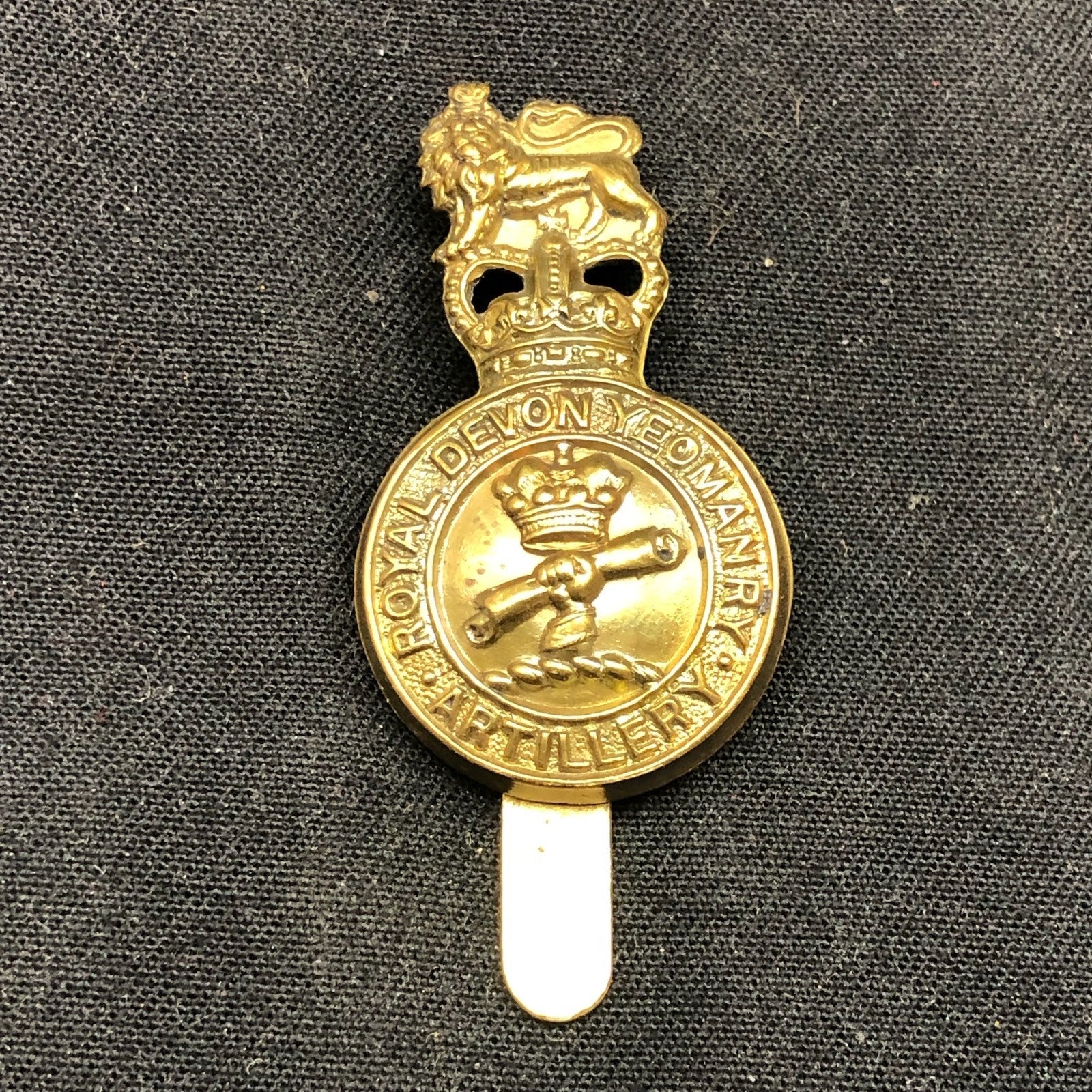 Genuine British Army Brass Cap Badge - Royal Devon Yeomanry - The Militaria Shop