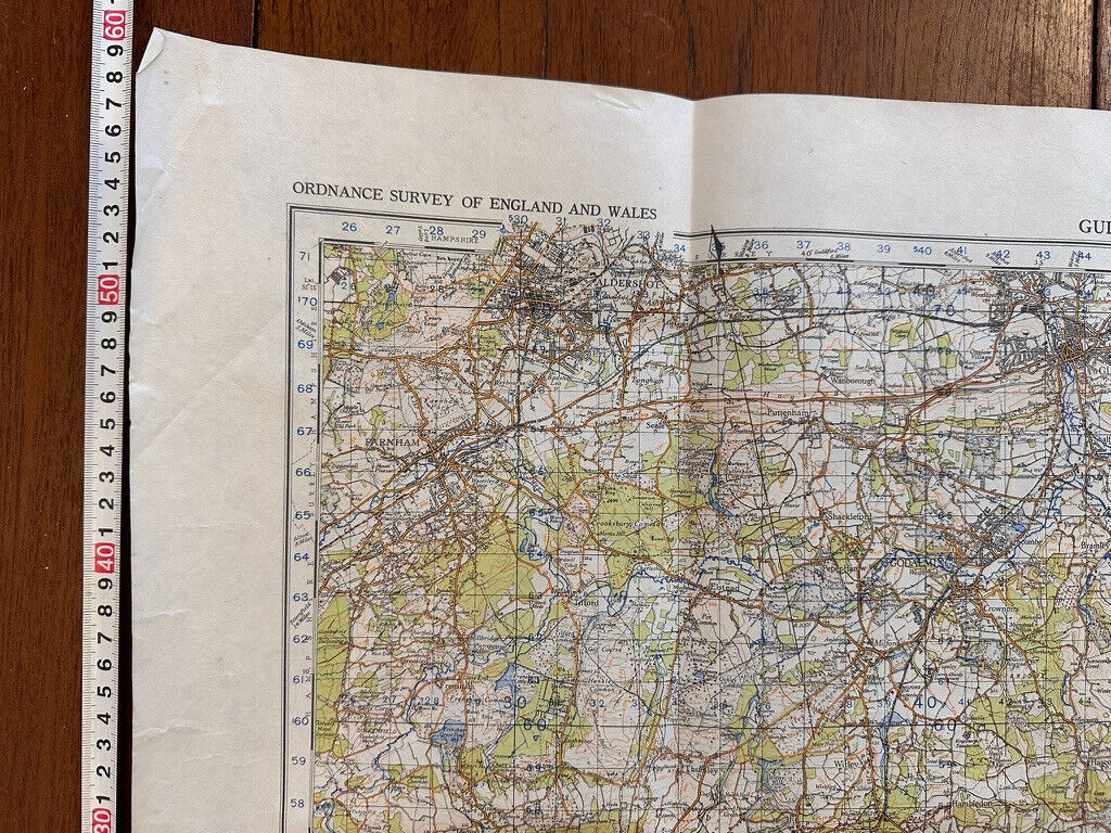 Original WW2 British Army GSGS OS Map of England & Wales - Guildford & Horsham - The Militaria Shop