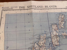 Load image into Gallery viewer, Original WW2 British Army RAF Navy Base Map of Scotland Shetland/Orkney Islands - The Militaria Shop