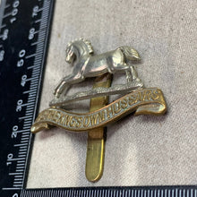 Charger l'image dans la galerie, Original WW2 British Army Cap Badge - 3rd The King's Own Hussars - The Militaria Shop