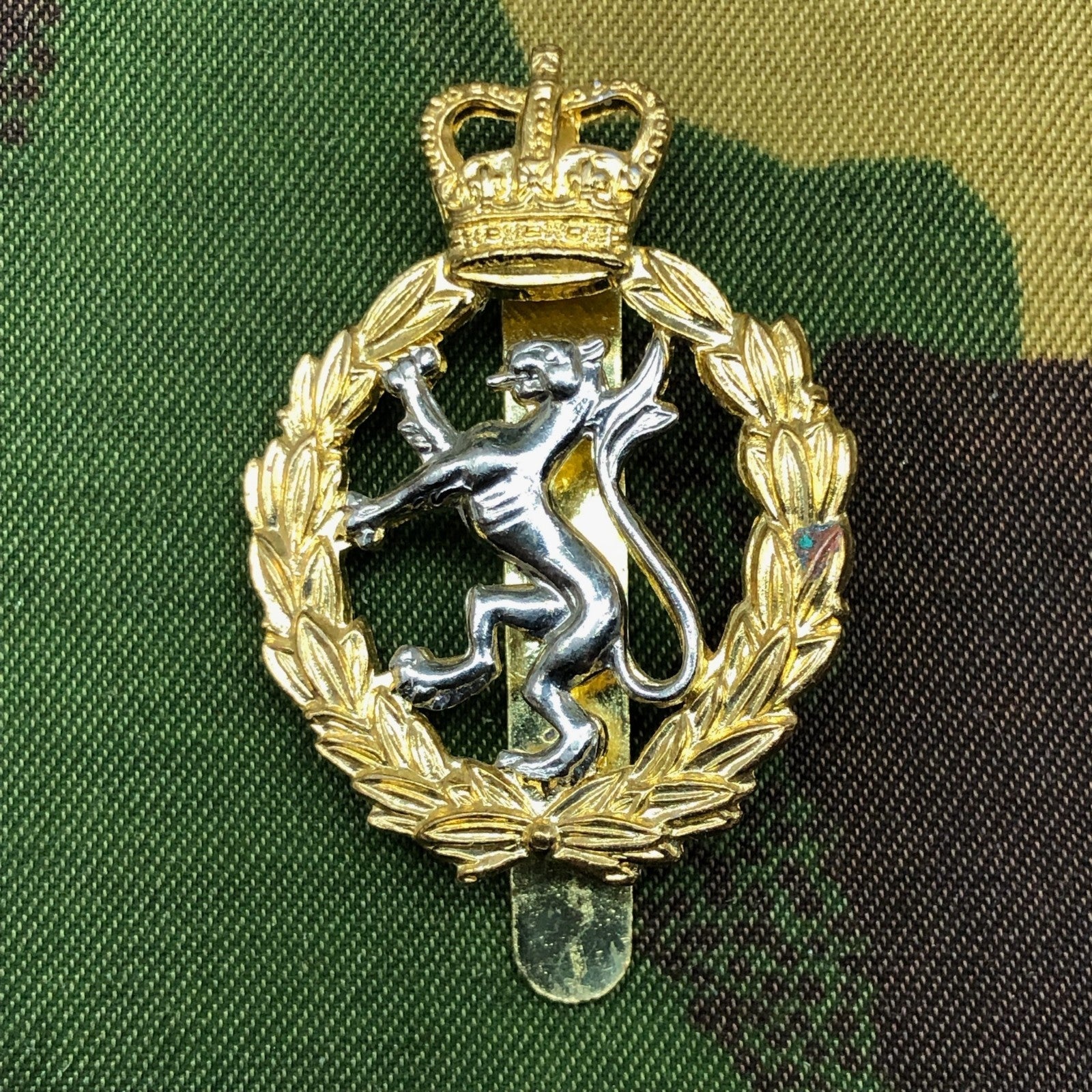 Original British Staybrite Army Cap Badge - Women's Royal Army Corps - The Militaria Shop
