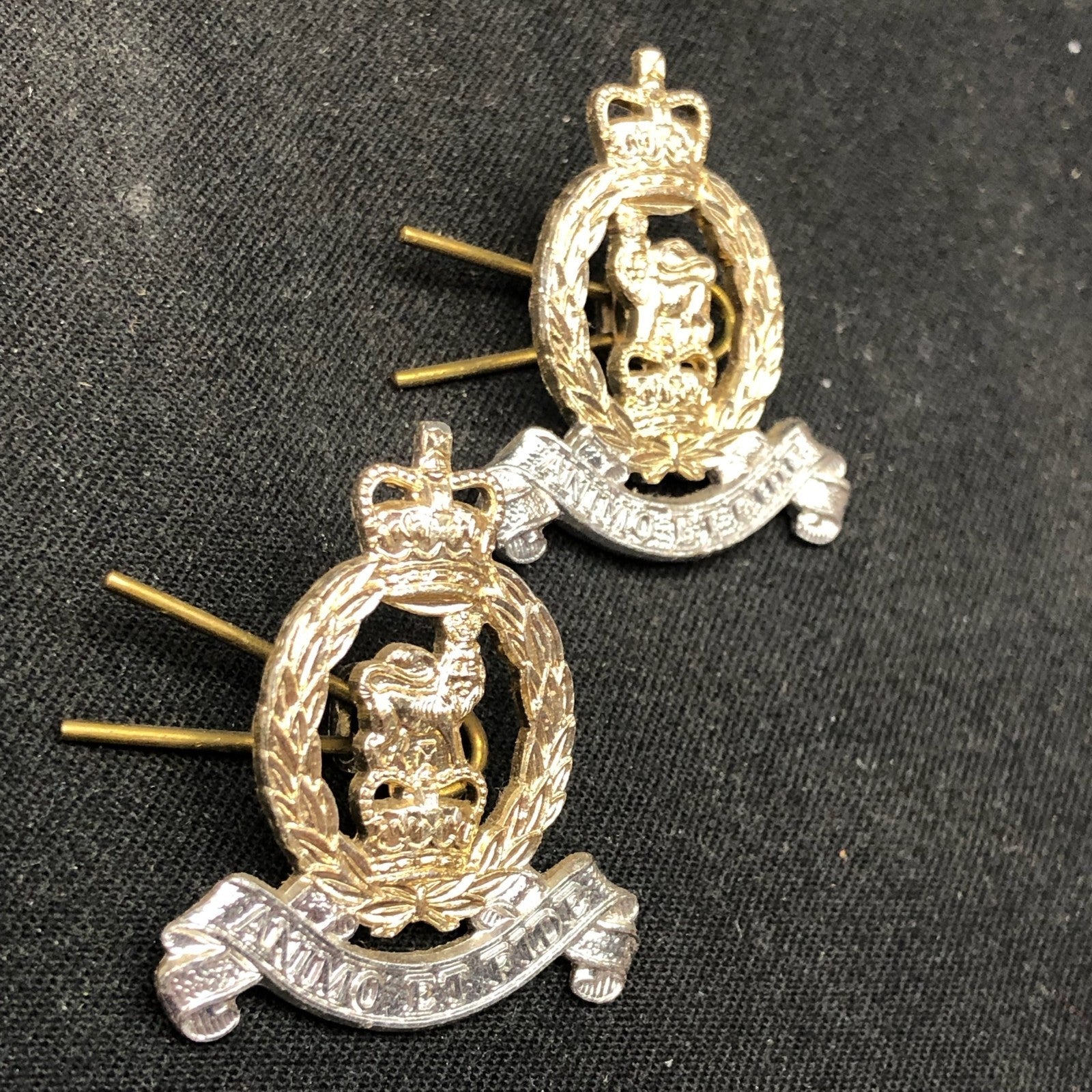 Original British Collar Badge Pair - Adjutant Generals Corps - The Militaria Shop