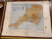Load image into Gallery viewer, Original WW2 British Army RAF Navy Base Map of England - South West - Cornwall - The Militaria Shop